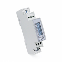 Carril DIN LCD TAC1100 Medidor de energía monofásico kWh 230VAC 100A RS485 Modbus Voltaje Corriente HZ