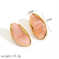 Boucles d'oreilles fines en résine anti-allergique pour femmes, bijoux en acier inoxydable, vente en gros, Aretes Acero Inoxidable Joyas Mayor