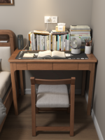 Bureau d'ordinateur réglable en bois massif avec tiroirs, table d'écriture ergonomique réglable en hauteur pour le travail assis-debout, bureau à domicile, chambre SZ002
