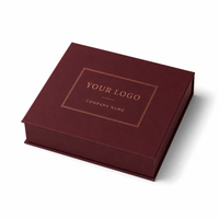 Boîte cadeau personnalisée rigide pour cartes de crédit VIP, avec couvercle magnétique, emballage cadeau recyclable en papier, logo en feuille d'or