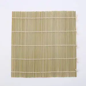 Tapis à rouler en bambou blanc et vert pour <span class=keywords><strong>sushi</strong></span>, de haute qualité, style feuille de bambou, <span class=keywords><strong>masago</strong></span> roe 27cm 24cm - Product Image 1