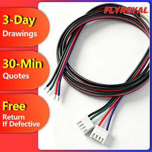 Kabel Terminal Konektor JST XH 2.5mm 4Pin Kustom Dua Ujung untuk Perakitan Kabel Listrik LED - Product Image 1