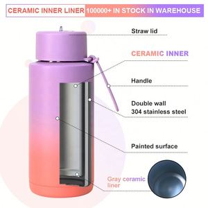 Bouteille d'eau sport isotherme en acier inoxydable 20 oz avec logo personnalisé, pour boissons chaudes/froides, sans BPA, anti-fuite - Product Image 3