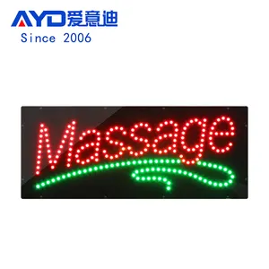 Яркий массажный знак магазина, 11*27 дюймов, светодиодный светильник для помещений, анимированные рекламные акриловые знаки для салона красоты