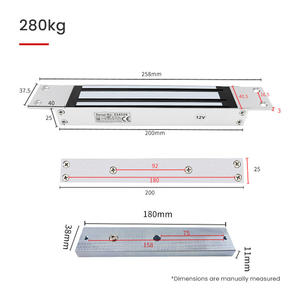12 वी रिसेस्ड चुंबकीय लॉक ग्लास/लकड़ी के दरवाजे विद्युत चुम्बकीय लॉक वाटरप्रूफ आउटडोर चुंबकीय लॉक - Product Image 4