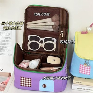 2025 nouvelles femmes grande capacité mignon sac cosmétique à la mode Portable voyage stockage fermeture éclair étanche sac de toilette - Product Image 3