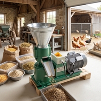 Machine à granulés d'aliments à haute productivité, moteur en cuivre pur, taille de granulés personnalisable pour les petites exploitations agricoles et l'élevage domestique