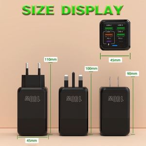 Cargador rápido de 6 puertos USB <span class=keywords><strong>tipo</strong></span> C PD 150W Cargador rápido para <span class=keywords><strong>IPhone</strong></span> 15 16 para Samsung Xiaomi Huawei <span class=keywords><strong>Honor</strong></span> cargador USB para teléfono móvil - Product Image 2