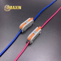 Mini conducteur levier-écrous 1-1/2-2/3-3/2-4/3-6P connecteurs de fil enfichables compacts Contacts en cuivre Applications d'alimentation en matériau en nylon