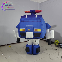Costume de voiture gonflable de dessin animé pour le défilé d'affichage d'événement Souffleur de lampe à LED en nylon durable en PVC pour les décorations de fête