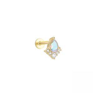 18K altın kaplama küçük minik Dainty hipoalerjenik kıkırdak küpe vida, kadınlar için Minimalist çıtçıt Piercing hafta sonu kaçış - Product Image 6