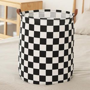 Cesta de <span class=keywords><strong>ropa</strong></span> <span class=keywords><strong>sucia</strong></span> de lino y algodón de tela plegable transfronteriza, cesta de almacenamiento <span class=keywords><strong>para</strong></span> dormitorio de niños, asa de cuero <span class=keywords><strong>para</strong></span> lavandería <span class=keywords><strong>infantil</strong></span> - Product Image 4