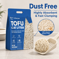 Fournisseur de Marque Blanche : Litière pour Chat Naturelle au Tofu à Absorption Rapide et Contrôle des Odeurs, Granulés, Conception de Sac Personnalisée pour Détaillants