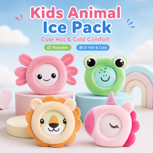 Adorable Bolsa de Gel Frío de Nailon con Funda de Peluche en Forma de Animal para Aliviar el Dolor Muscular y las Golpes por Juego - Product Image 1