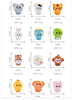 Petit Cadeau Kawaii Dessin Animé Nouvel An Chinois 3D Serpent Lapin Vache Singe Tigre Poupée Zodiaque Figurines Résine Enfants Art Artisanat Ornements