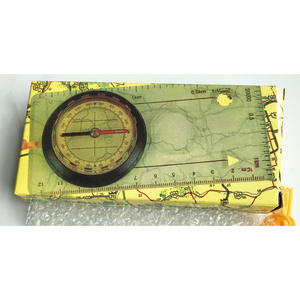 Regla de Mapa con Brújula para Exteriores, Herramienta de Navegación Multifuncional para Senderismo con Función de Brillo en la Oscuridad, 120 mm de Longitud, Material ABS - Product Image 4