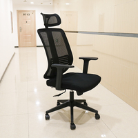 Chaise de bureau pivotante à dossier haut en maille intégrale, confortable, en tissu, fabriquée à Foshan, Guangdong, Chine, en vente