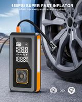 Démarreur de secours portable 8000 mAh en gros avec gonfleur de pneus 150 PSI, démarreur de voiture, batterie externe, booster de batterie