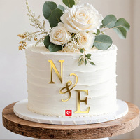Acryl-Alphabet-Buchstaben Tortendekoration 26-teilig Individueller Name Kuchen-Dekorationsset Hochzeitstorte DIY Cupcake Geburtstagstorte Backzubehör