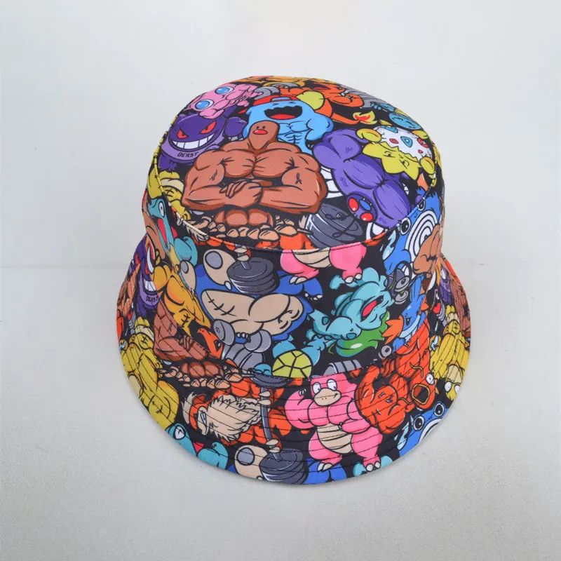 Verano Animal letra impresa cubo sombrero sol pescador Chapeau Seau gorras Hip Hop gorras Streetwear lavabo gorras para niños niñas