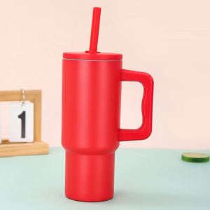 Car H4.0 <b>Handle</b> Travel <b>Tumbler</b> <b>40oz</b> Double Wall Vacuum Mug Lid Straw Anti-Slip OEM Custom Logo - Product Image 4
