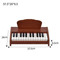 Piano numérique droit en bois massif pour enfants, clavier miniature avec mécanisme à marteaux, 25 touches et étui, cadeau pour bébé