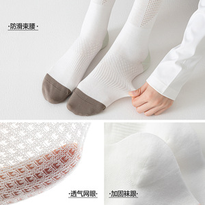 2026 Spring/Summer Ultra-Thin Micro-<b>Compression</b> Calf <b>Socks</b>, Breathable Mesh Geometric High-Cut <b>Compression</b> <b>Socks</b> for Tennis, - Product Image 4