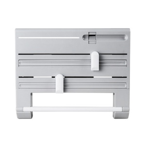 Factory Outlet Multi-function <b>Kitchen</b> Foil Paper Adhesive Tape Garbage Bag Plastic Wrap Holder Adjustable Storage Cutting <b>Rack</b> - Product Image 1