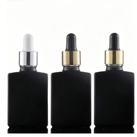 Flacons de parfum carrés plats vides / Flacons compte-gouttes transparents pour huiles essentielles / Bouteilles en verre vides pour échantillons et décoration