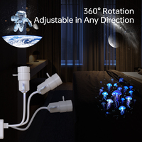 Projecteur de ciel étoilé USB mini 2 en 1, lumière de nuit alimentée par USB, 360° °   Lampe de projection rotative HD pour plafond, chambre à coucher, toit de voiture, chambre d'enfant
