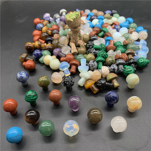 20MM <b>Crystal</b> Healing Stones Gifts Small Size Cute Shape Multi Materials Available <b>Crystal</b> Mushroom - Product Image 1