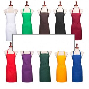 Wsy854 Pure Color Sleeveless <b>Apron</b> <b>Kitchen</b> Chef <b>Aprons</b> With 2 Pockets Advertising Logo - Product Image 6