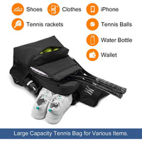 Sacs de raquettes de tennis de qualité supérieure en gros pour fabricants, sacs à dos de raquettes de sport professionnels personnalisés OEM
