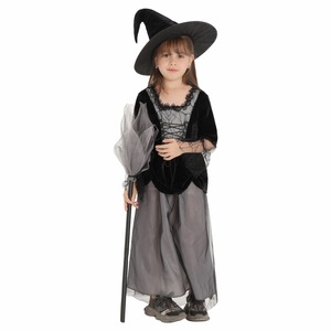 Disfraz de bruja malvada para niños de 8 a 13 años, vestido morado con sombrero y capa, traje de cosplay de Halloween - Product Image 3