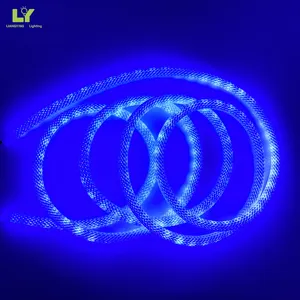 360 градусов светящаяся круглая 360 силиконовая трубка Светодиодная веревочная лампа Гибкая светодиодная лента рассеиватель неоновый свет