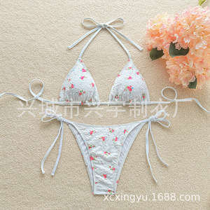 New sexy swimsuit, European and American hot girl <b>triangle</b> bag two-piece <b>bikini</b>, fresh and cute foreign trade swimwear <b>bikini</b> - Product Image 1