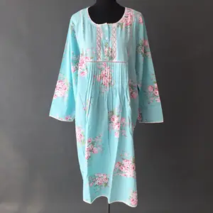 Китайский экспортер, Женская пижама, одежда для сна, Женская хлопковая Ночная рубашка/ночная рубашка