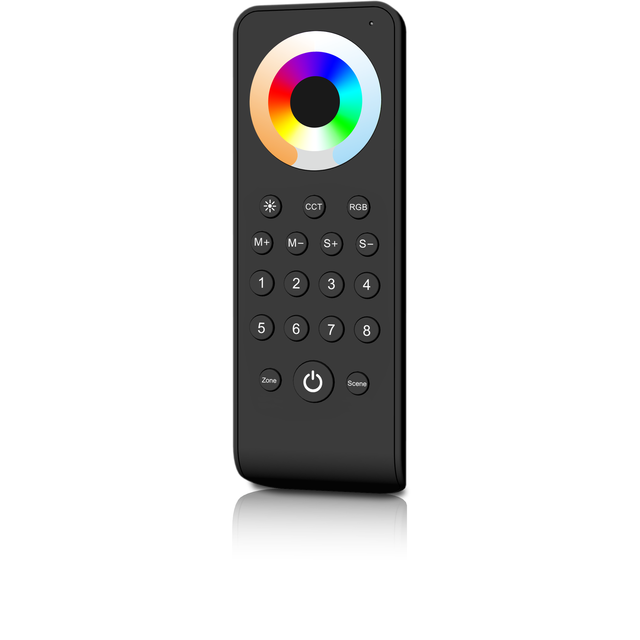 RS10 8 Zone 8 Scene RF Universal LED Remote Control 18 Keys RGB/RGBW/RGBWW Switch for Light Control 12V RoHS Certified