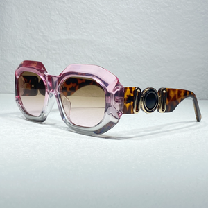 ビッグフレームオーバルシェイプサングラスレトロファッションINSレディースメンズデコレーションサングラスカスタムロゴ - Product Image 6