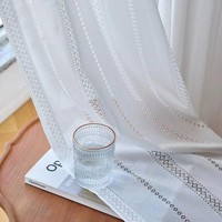 Tissu d'écran de fenêtre transparent creux de chambre à coucher de balcon doux confortable de haute qualité