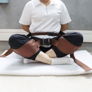 Ceinture de méditation yoga marron café, double support lotus, correcteur de posture, soutien lombaire, accessoire de fitness unisexe - Product Image 1