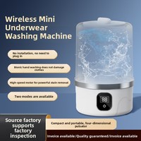 Mini-lave-linge portable sans fil pour sous-vêtements, chaussettes et appareil de lavage compact pour les voyages