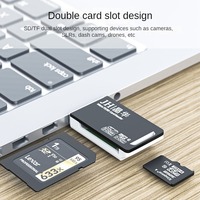 Lecteur de carte USB2.0 deux-en-un, carte TF SD, noir, téléphone portable, lecteur de carte multifonction haute vitesse, convertisseur de transmission