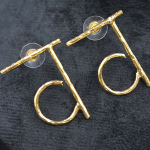 Pendientes de Moda con Baño de Oro en Forma Redonda, Estilo Hindi, para Mujeres y Niñas - Product Image 1