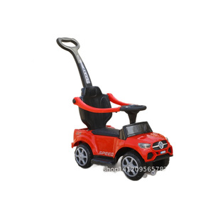 Childrens Gliding Stroller Ride On Car With Handlebars 4 Wheel Push Toy Vehicle For 2 To 4 Years Old Kids Red Color - Product Image 1