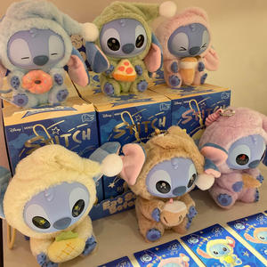 Populares Juguetes de Peluche de PVC y Vinilo, <span class=keywords><strong>Serie</strong></span> de Colgantes de Caja Sorpresa con Temática de Comer y Dormir, Colgante para Bolsa de Juguete Infantil, Regalos, Caja Sorpresa Misteriosa de Stitch - Product Image 6