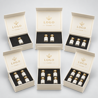 Kotak Magnetik Bersertifikat FSC 2ml 3ml 10ml Paket Dua Vial Kotak Lipat Magnetik Kertas Bertekstur Dengan Sisipan Pulp Cetak