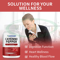 VitaSpring OEM Extrait de graine de poivre de Cayenne Supplément halal biologique 3000 mg Capsules de poivre de Cayenne