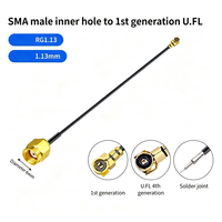 Câble adaptateur coaxial en cuivre RF1.13 durable ANNXIN avec connecteur SMA mâle vers U.FL, assemblage pigtail pour système d'antenne extérieure