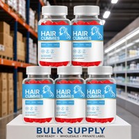 Complément alimentaire en gommes à la biotine haute puissance, marque privée, avec biotine et multivitamines pour des cheveux, une peau et des ongles sains
